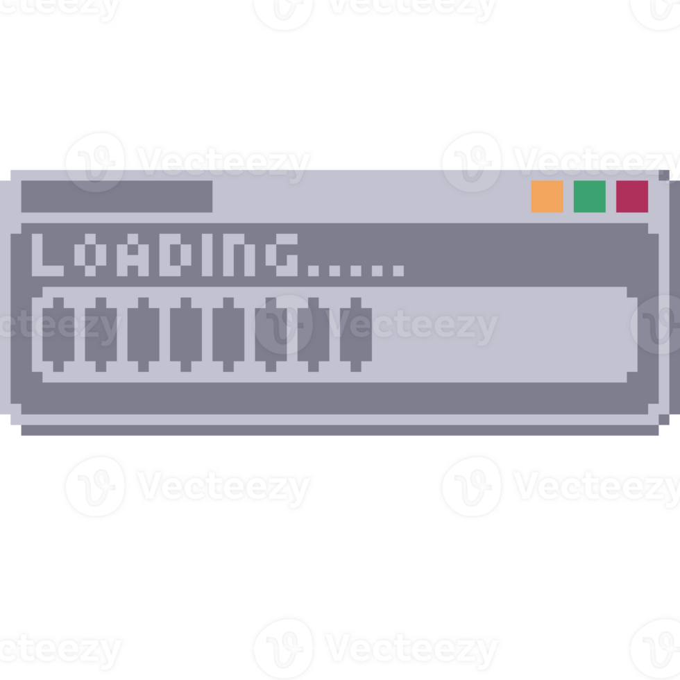 Loading Progress Window Dialog Pixel Art png