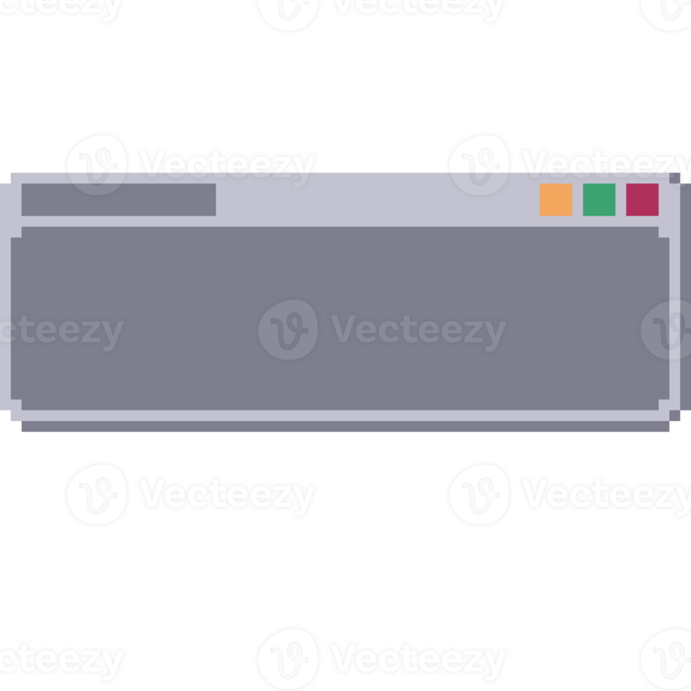 Horizontal Window UI Pixel Art png