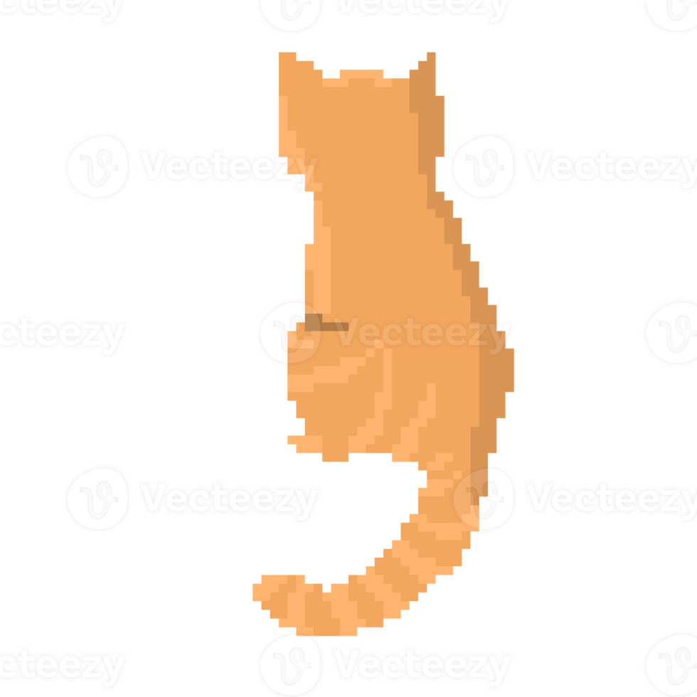 Cat Sitting Pixel Art png