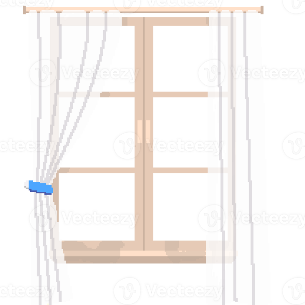 Window and Curtain Pixel Art png