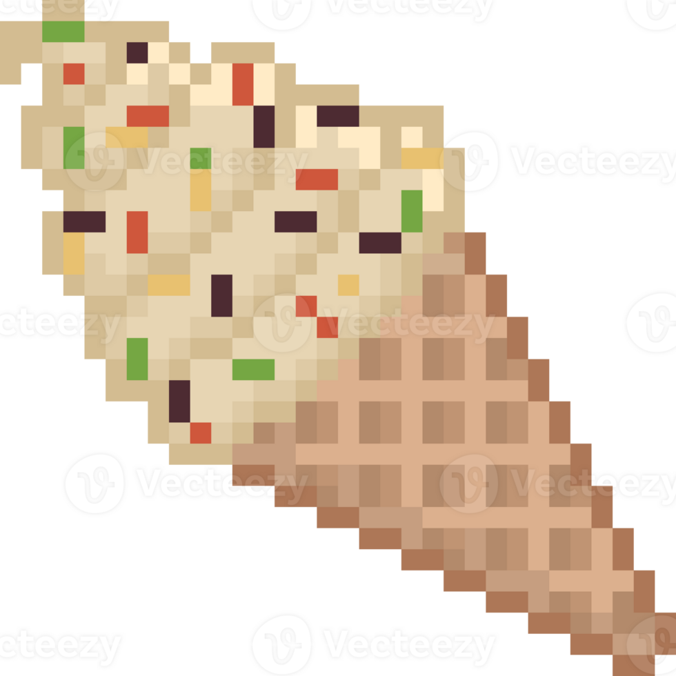 Vanilla Sprinkle Ice Cream Cone png