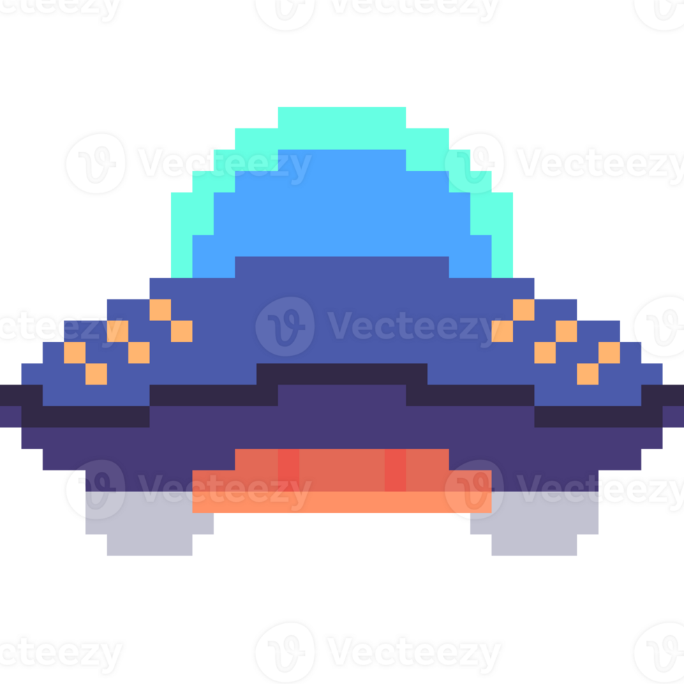 UFO Spaceship Pixel Art png