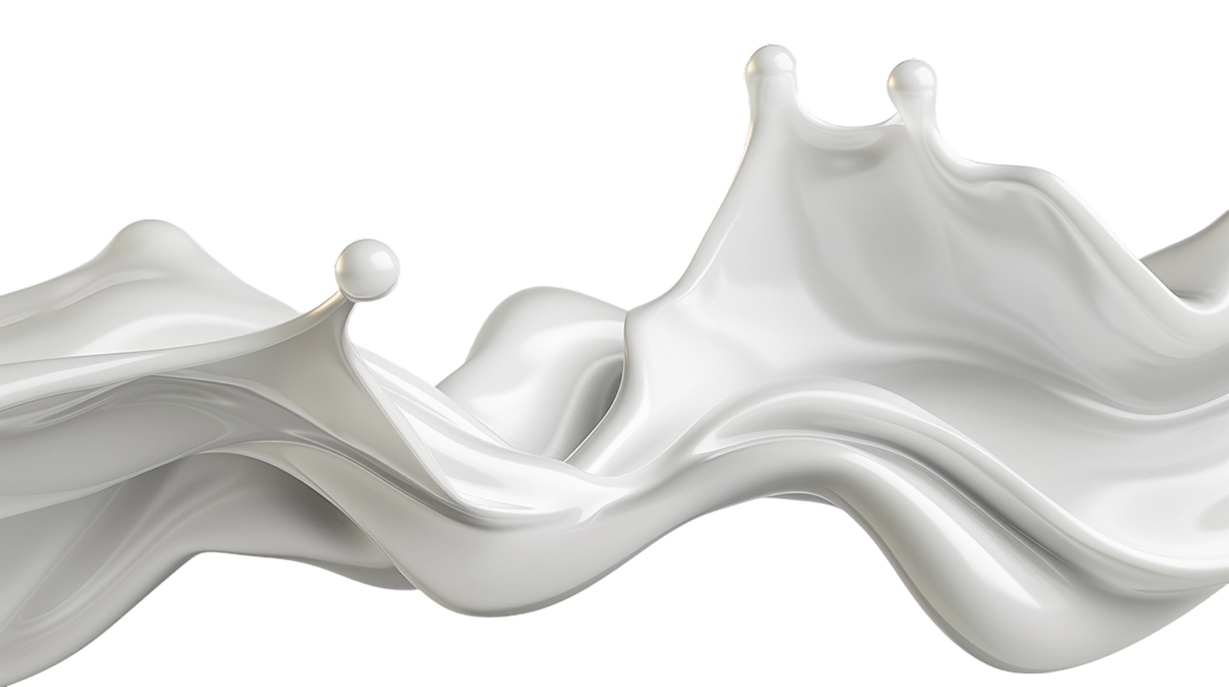 Abstract white liquid splash. png