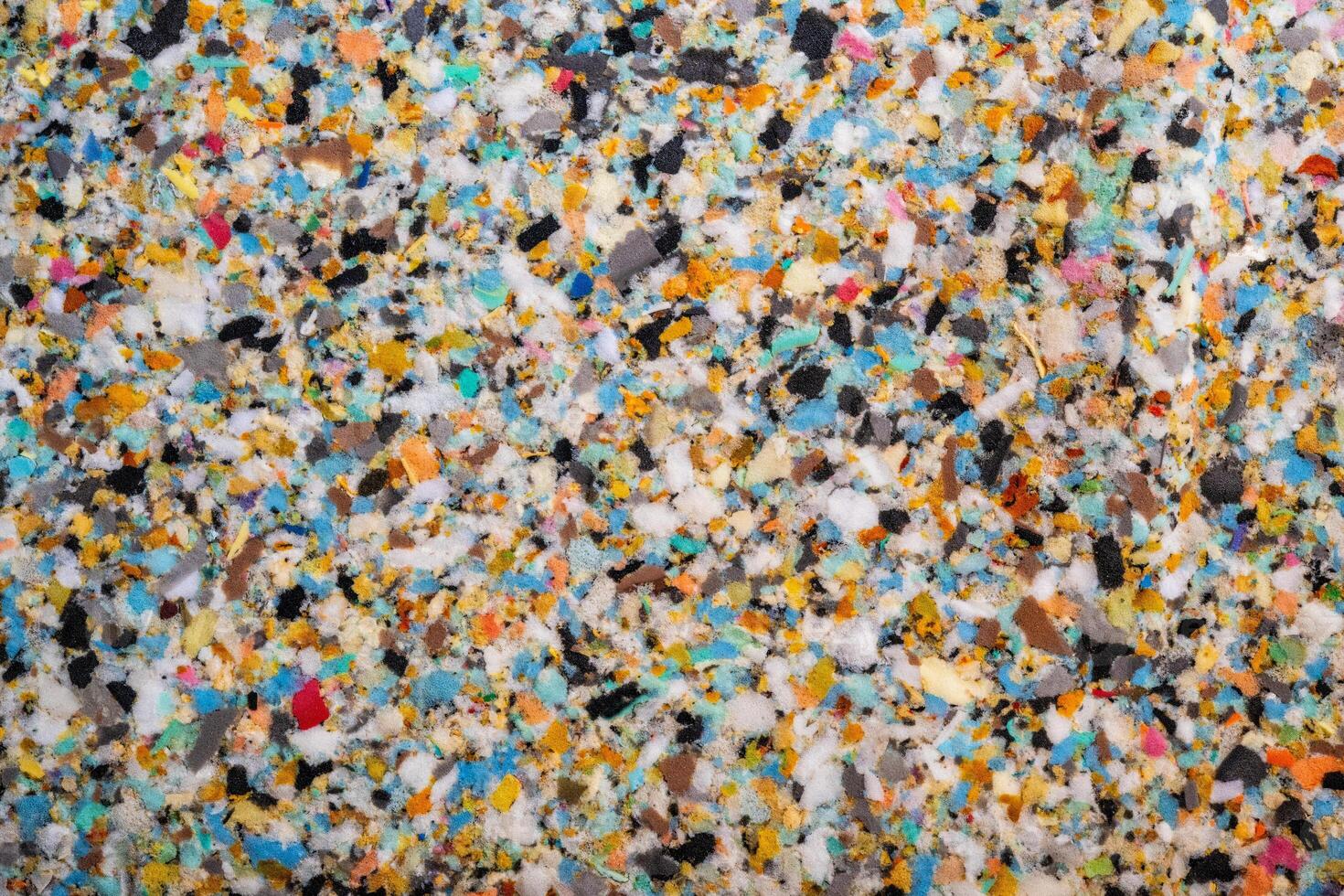Texture of Rebond foam, Rebond foam is stands up to high-impact usage, lightweight mildew resistant and sound absorbent photo