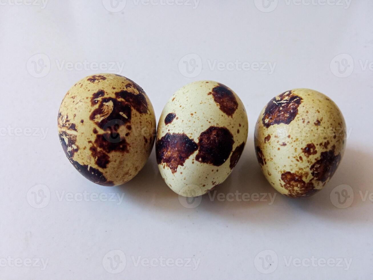 Quail eggs source of protein isolate on white photo