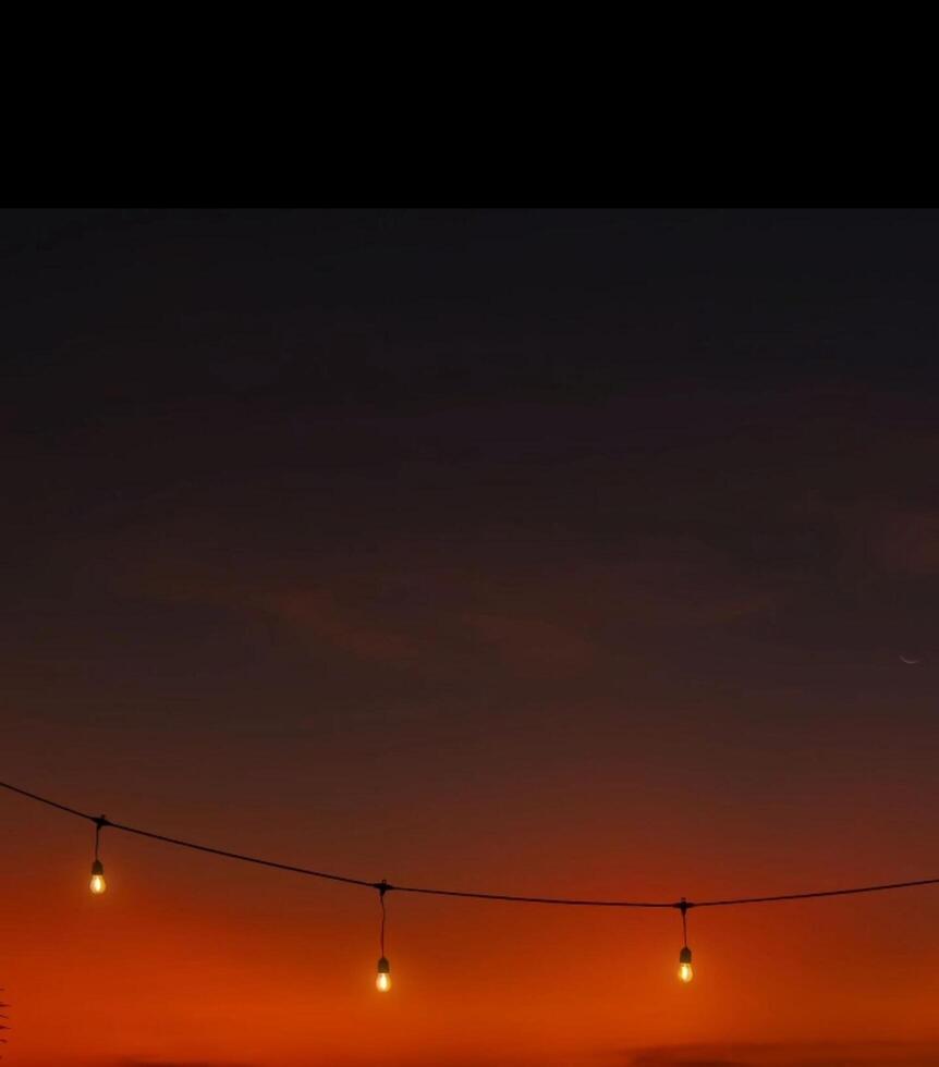 Photo of lanterns at night