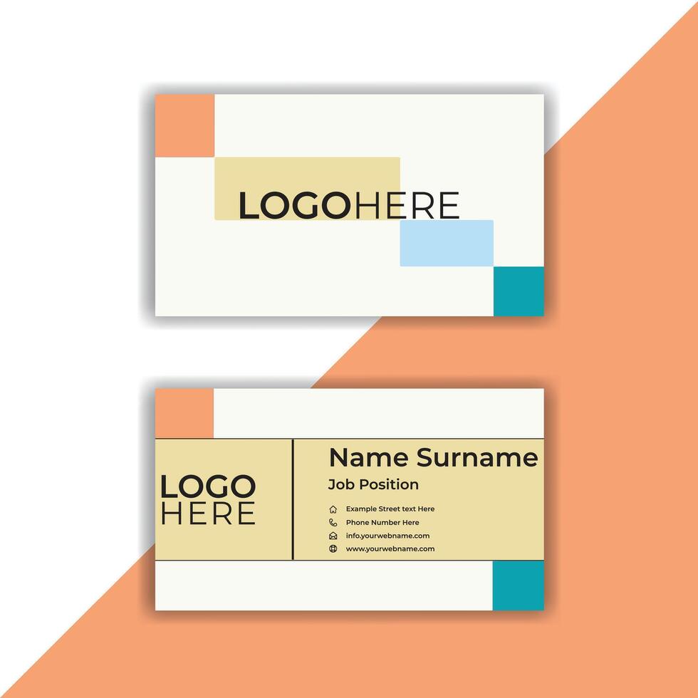 Print Professional Business Card, Template, or Visiting Card. vector