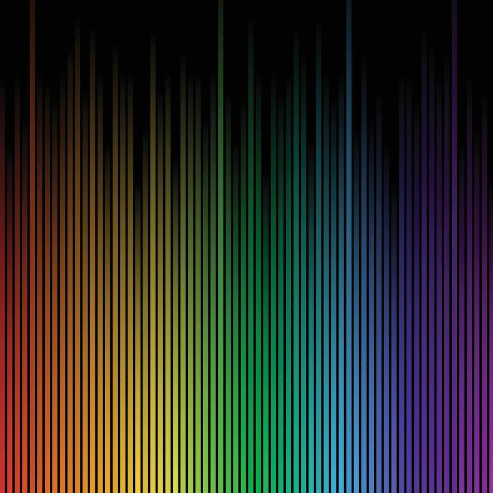 Colorful lines of different lengths, musical chromatic lines vector