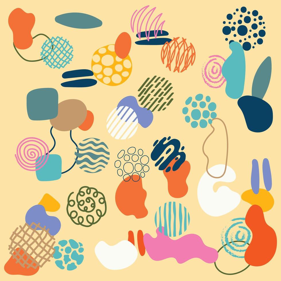 Asymmetrical dynamic elements of different kinds vector