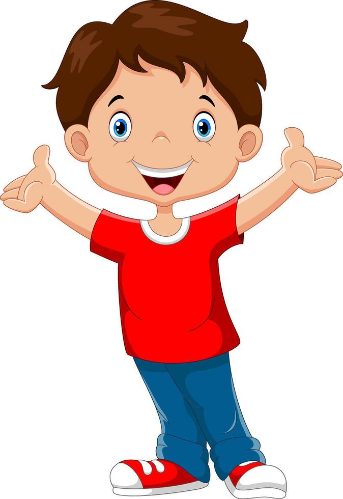 Happy boy cartoon vector