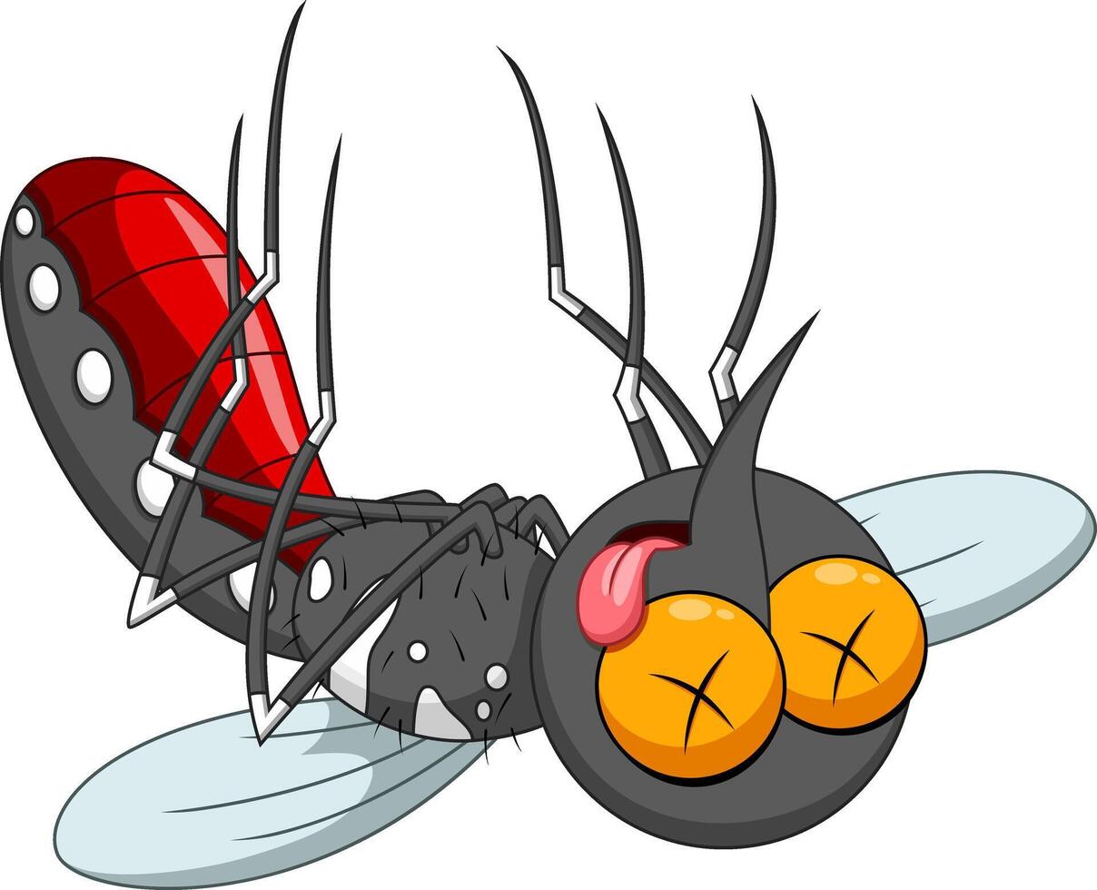 Death mosquito cartoon vector