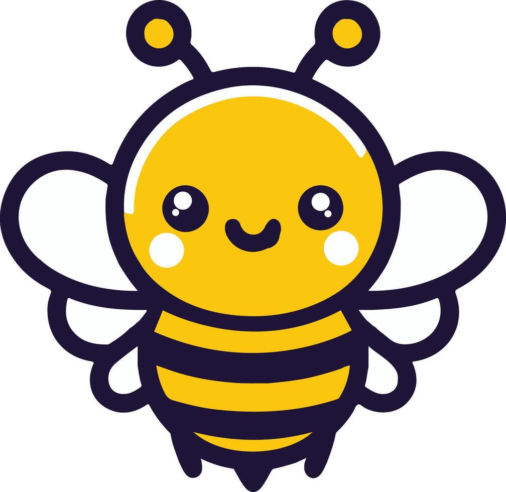 Bee Icon illustration with white background vector
