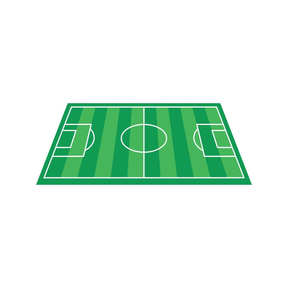 illustration of a two-dimensional slanted design of a football field. vector