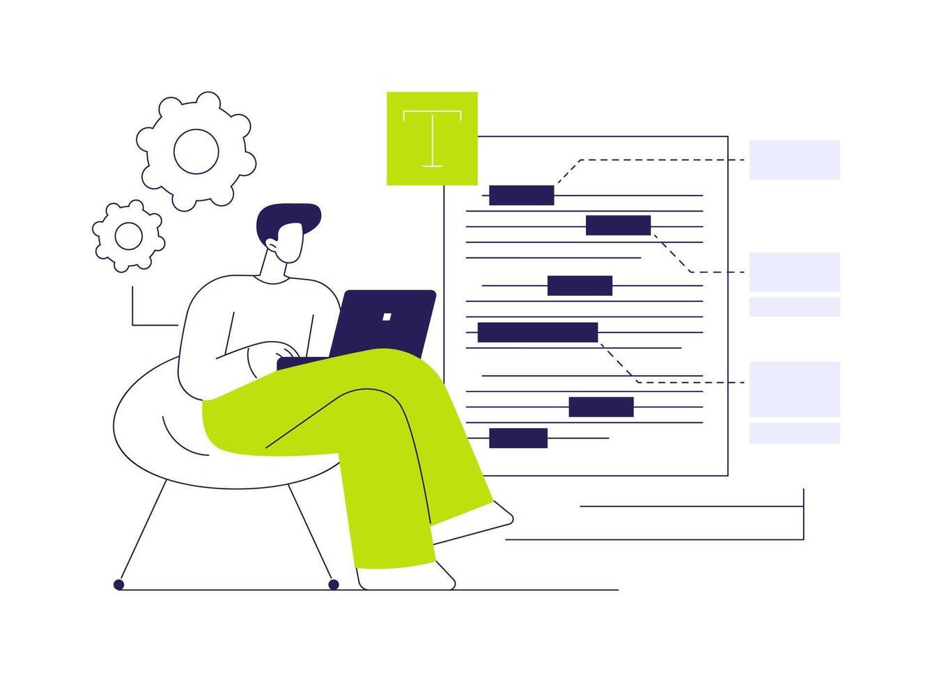 Copyediting abstract concept illustration. vector