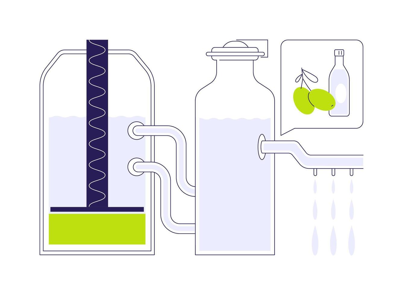 Extracting oil abstract concept illustration. vector