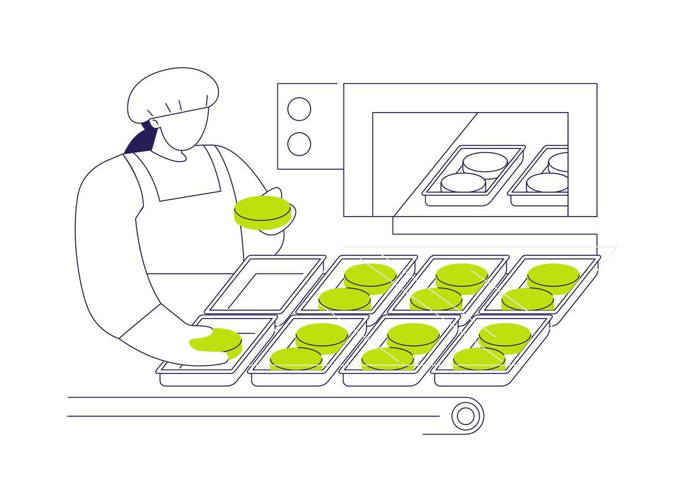 Modified atmosphere packaging abstract concept illustration. vector
