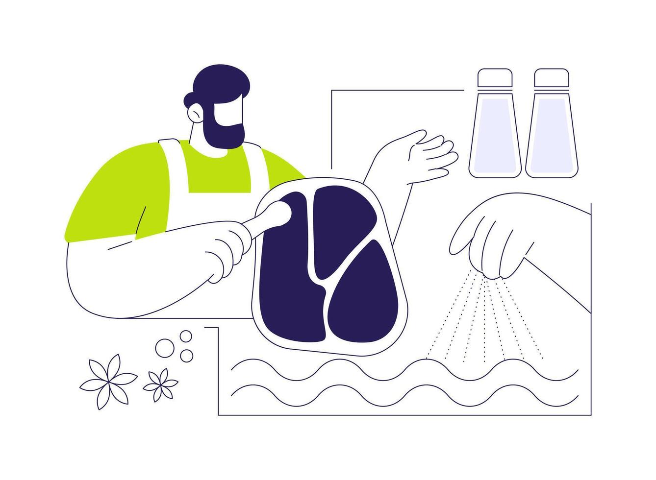 Wet curing abstract concept illustration. vector