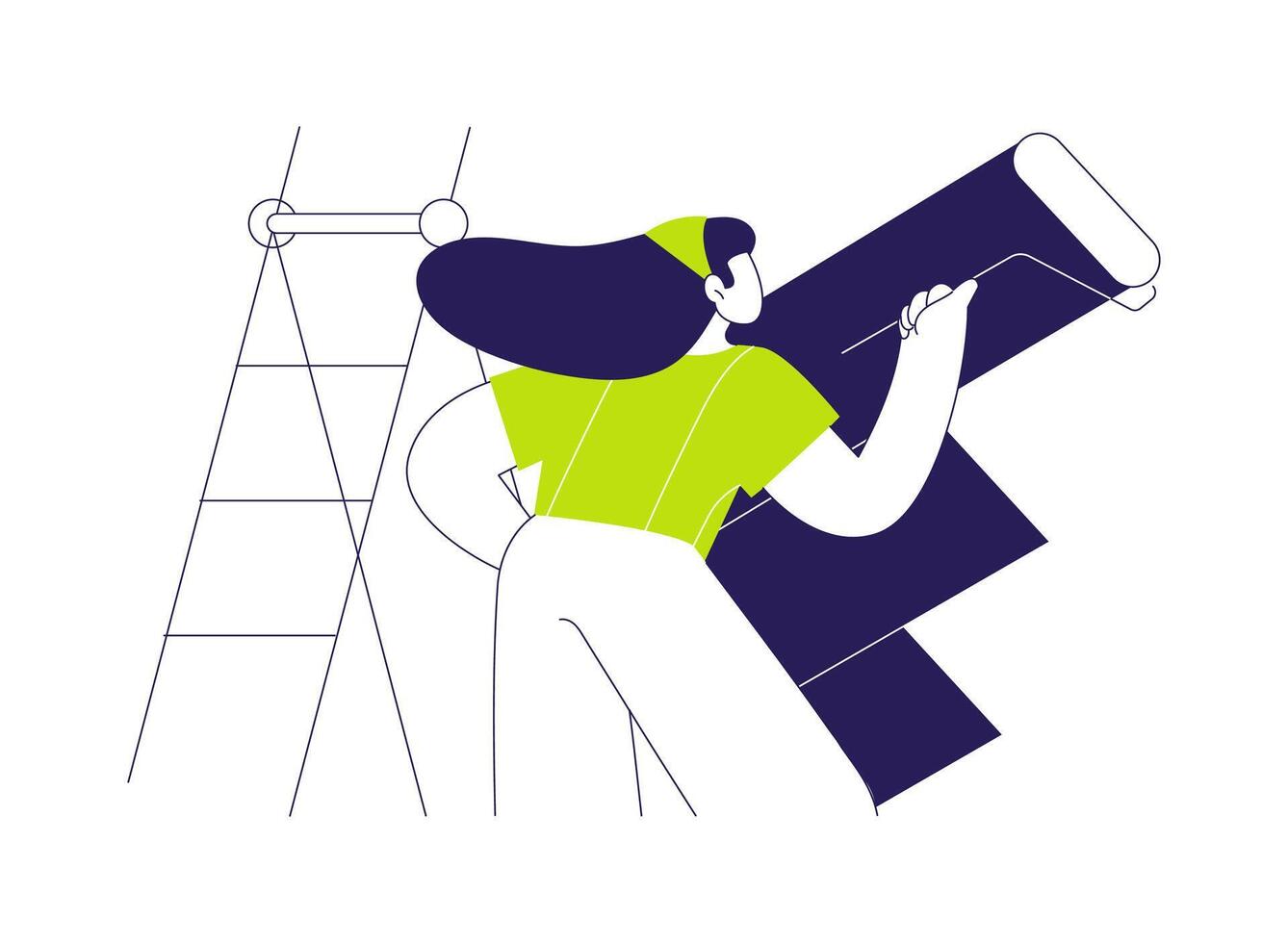 Finish coat abstract concept illustration. vector