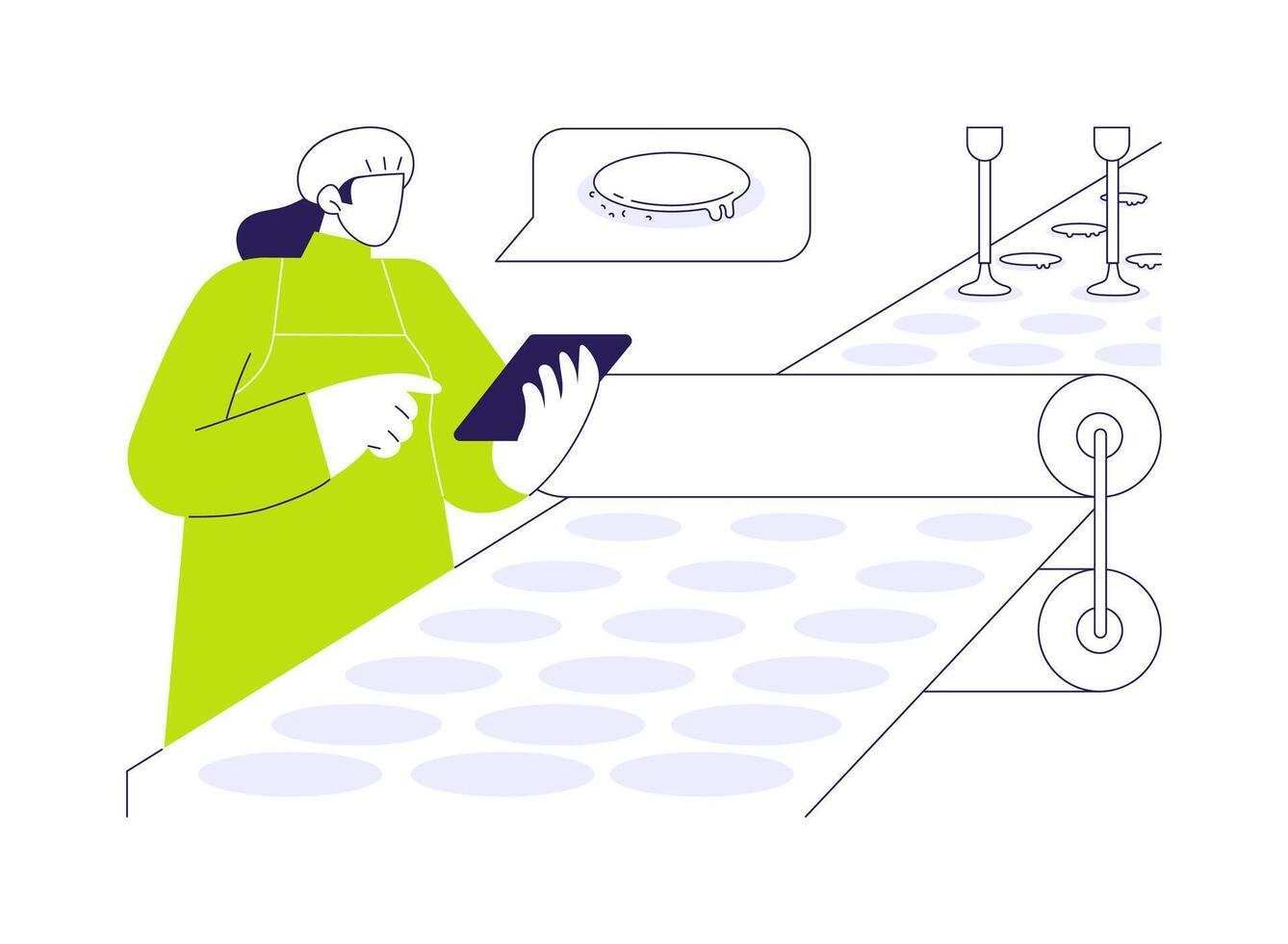 Biscuit factory abstract concept illustration. vector