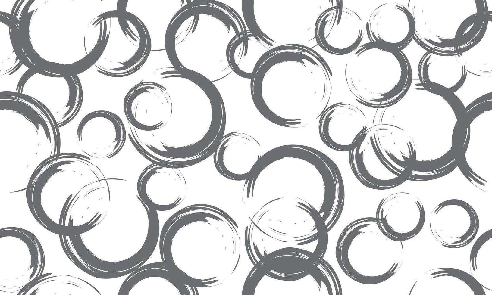 Grunge paint circle pattern. Brush smear stain texture. vector