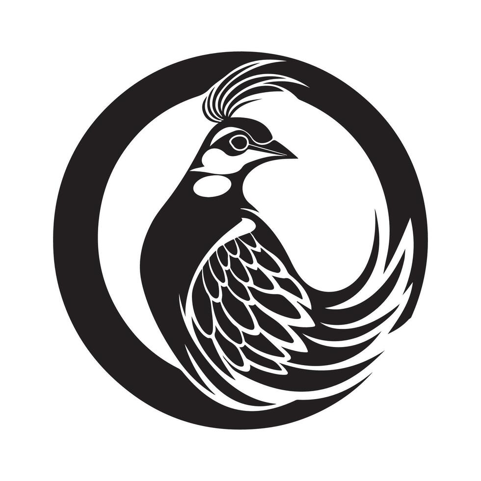 Partridge bird Stock Images. Partridge Logo design and template stock Image Isolated On white background vector