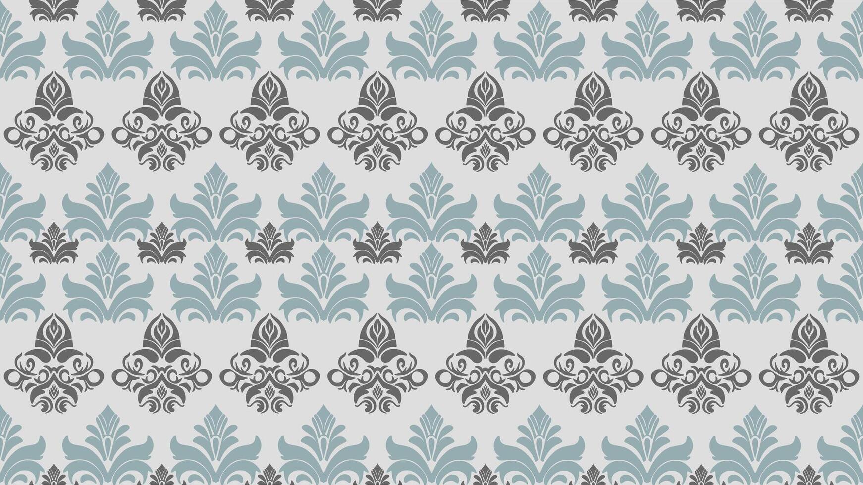 seamless pattern with damask design vector