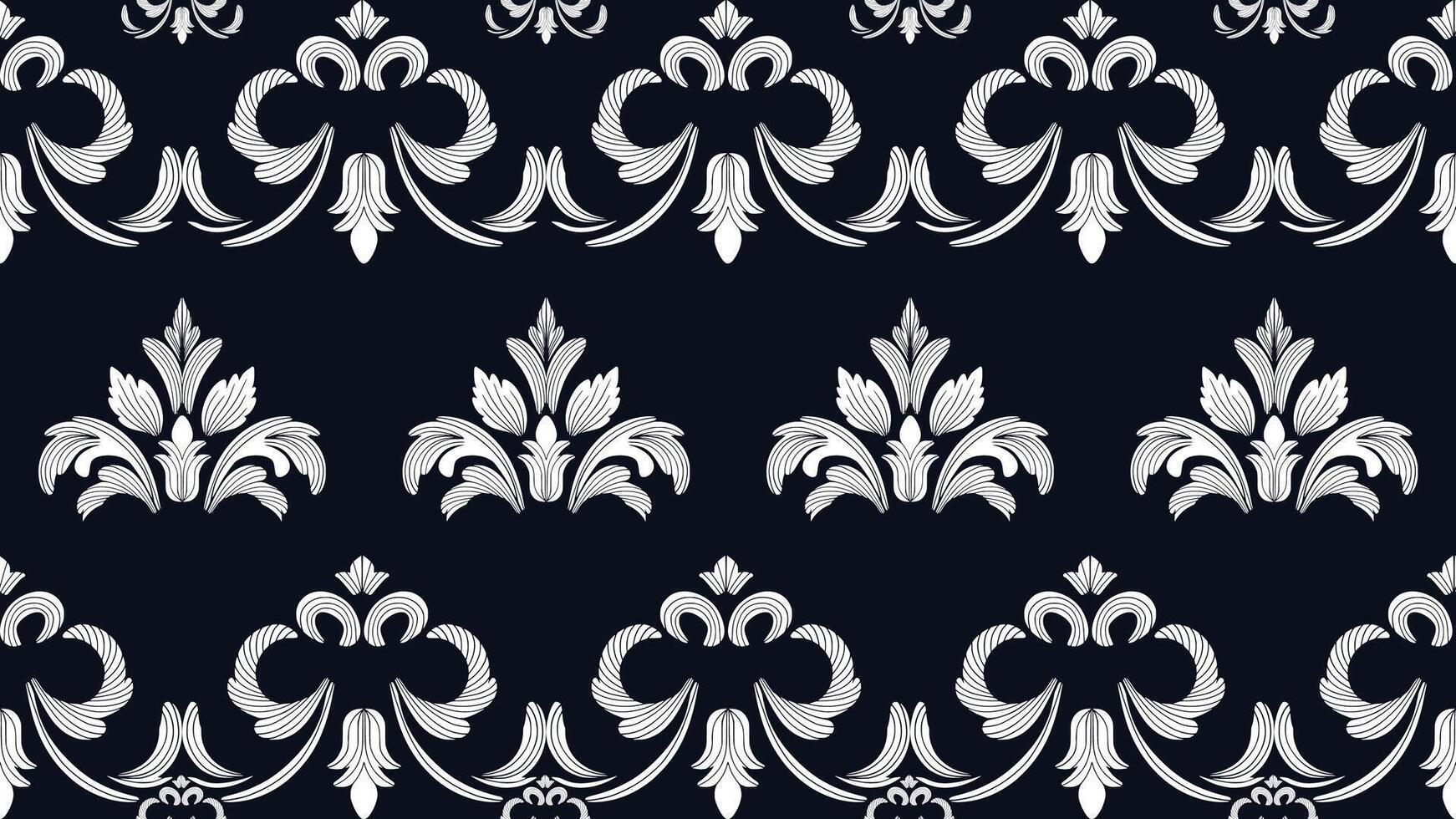 seamless pattern with damask design vector