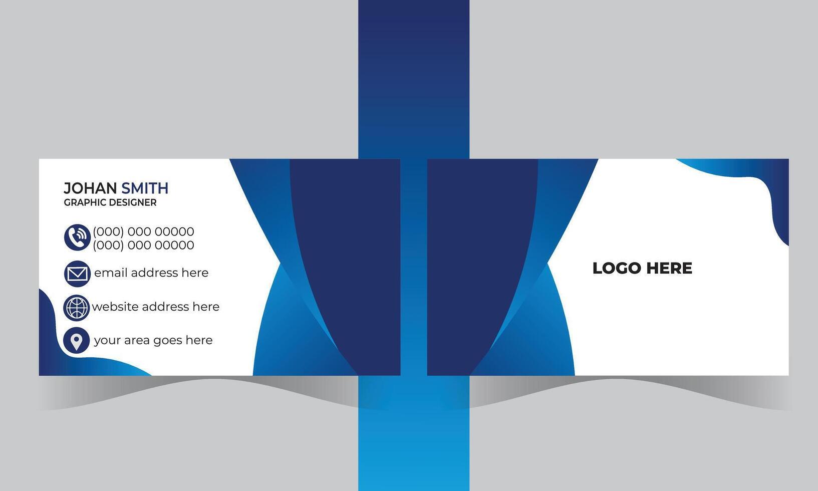 Modern Corporate Digital Business Card Design vector