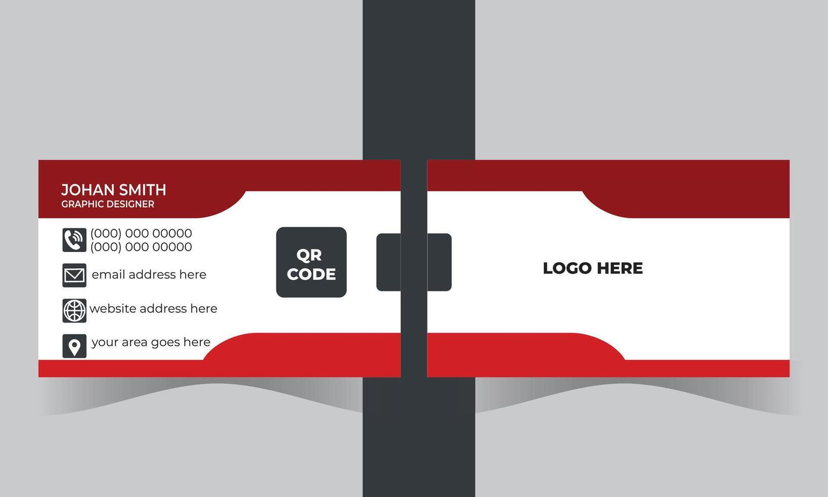 Modern Corporate Digital Business Card Design vector