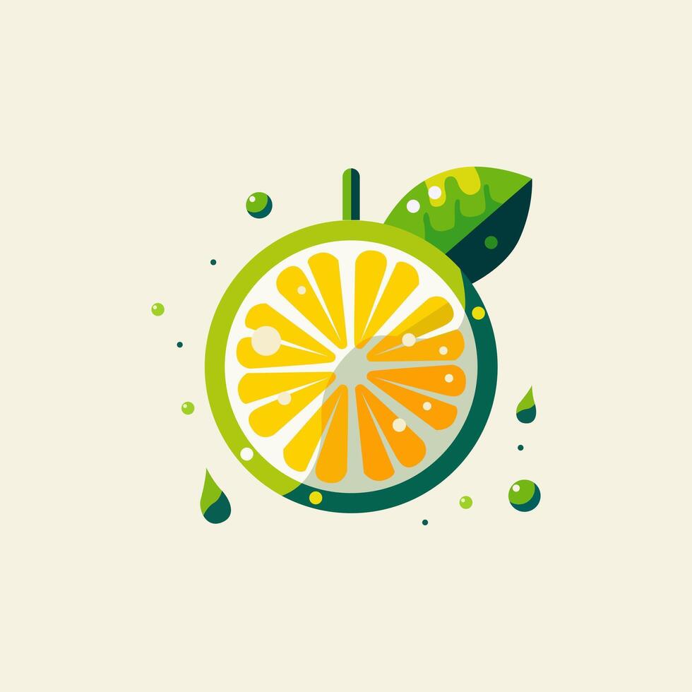 Simplistic Flat Style Lime Illustration. Elevate your designs with this simplistic flat style lime illustration. Ideal for fresh and vibrant visuals, perfect for modern digital artwork and branding vector
