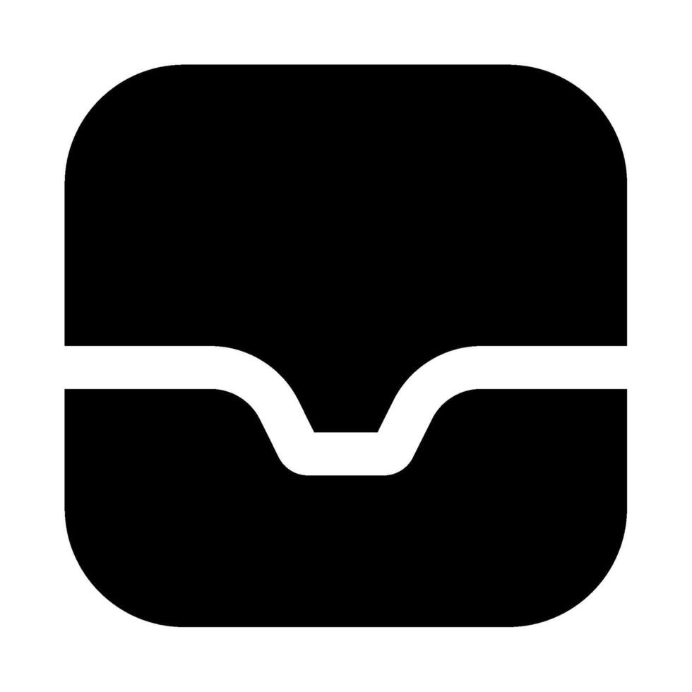 Inbox icon glyph style vector