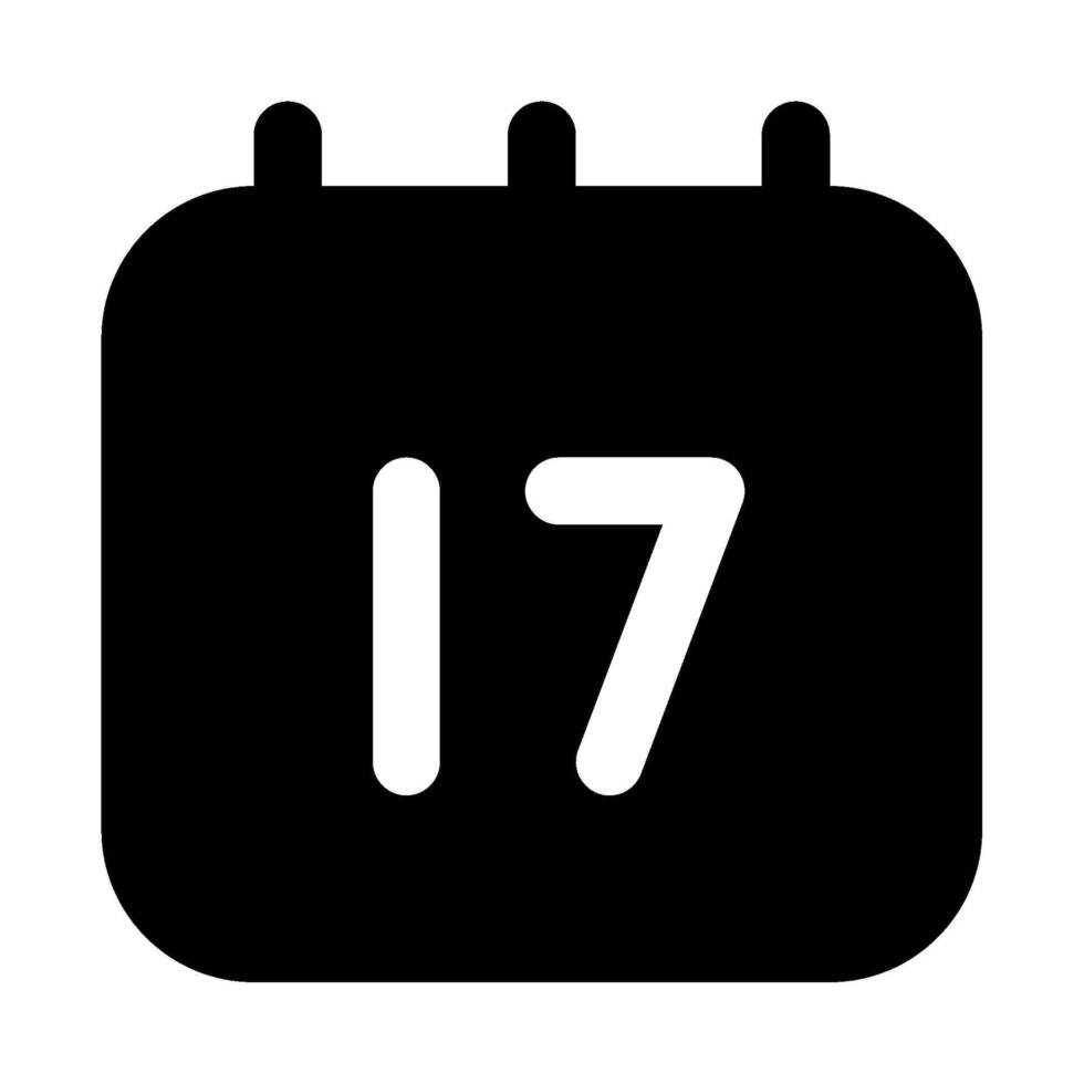 Calender icon glyph style vector