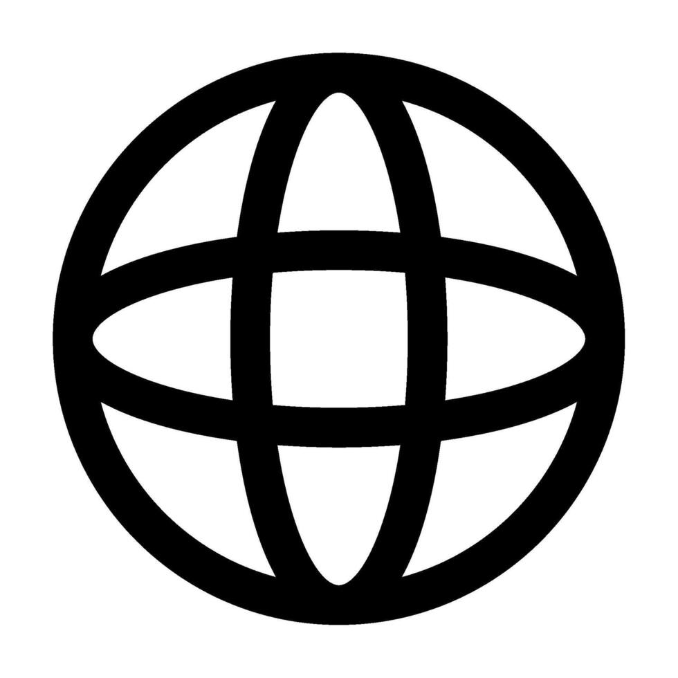 Globe icon glyph style vector