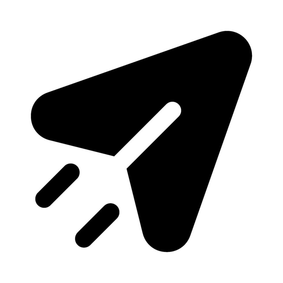 Plane icon glyph style vector