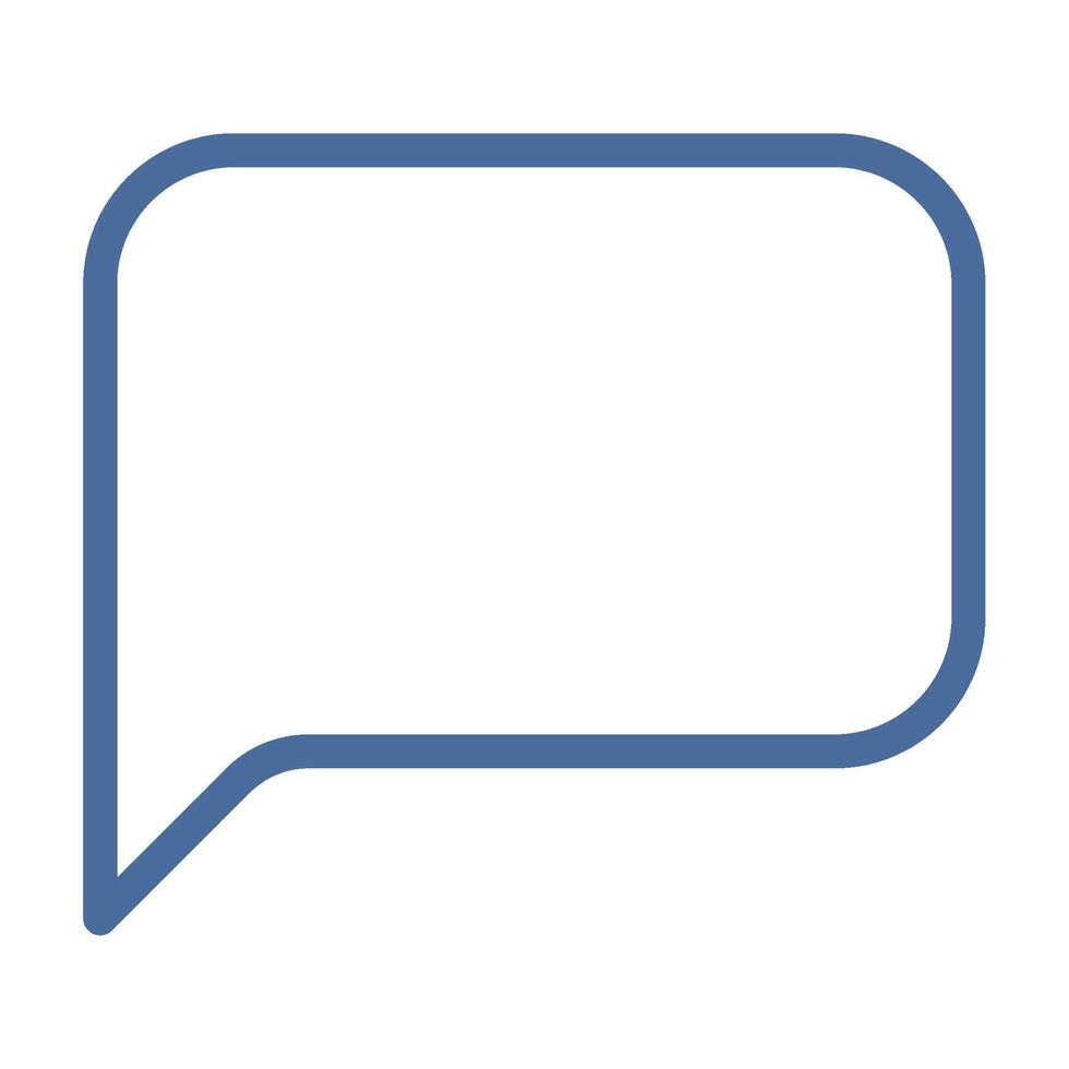 Comment icon outline color style vector
