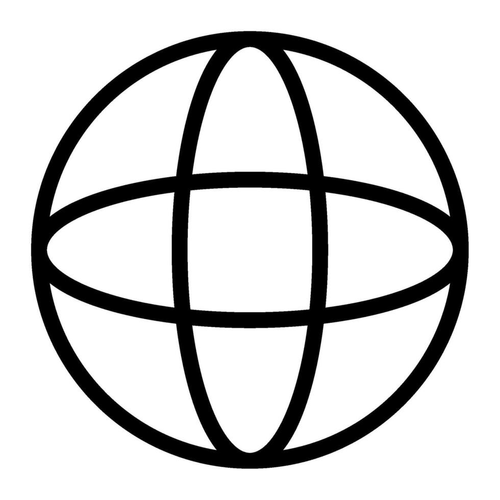 Globe icon outline style vector