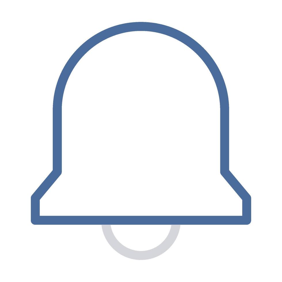 Bell icon outline color style vector