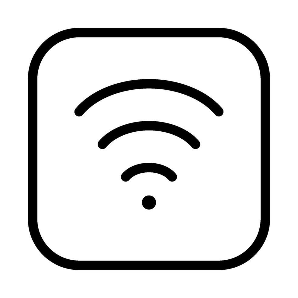 Wifi icon outline style vector