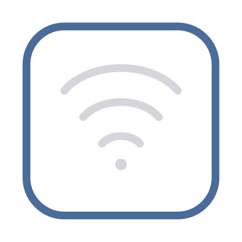 Wifi icon outline color style vector
