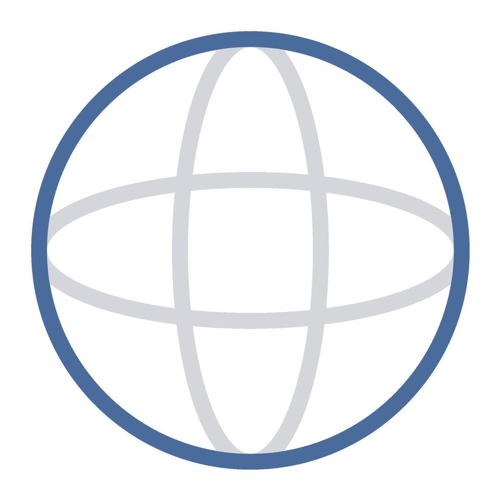 Globe icon outline color style vector