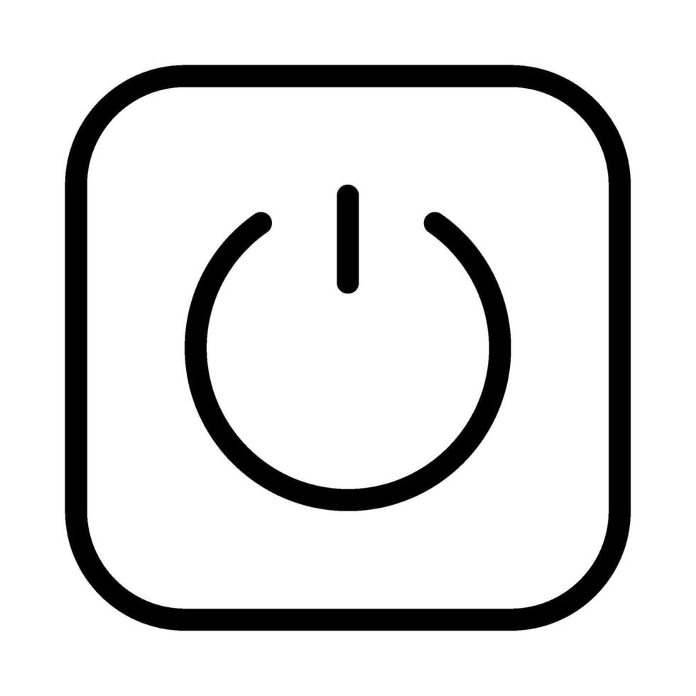 Power icon outline style vector