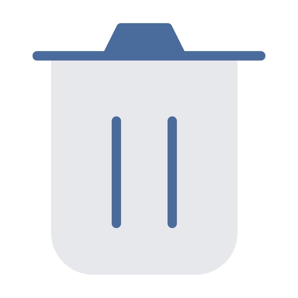 Trash icon flat style vector