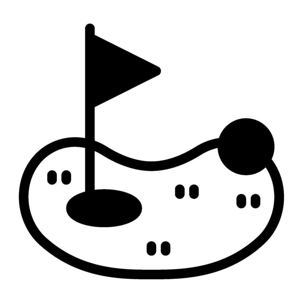 Golf icon glyph style vector
