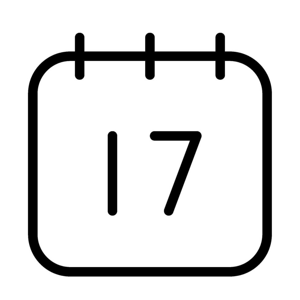 Calender icon outline style vector