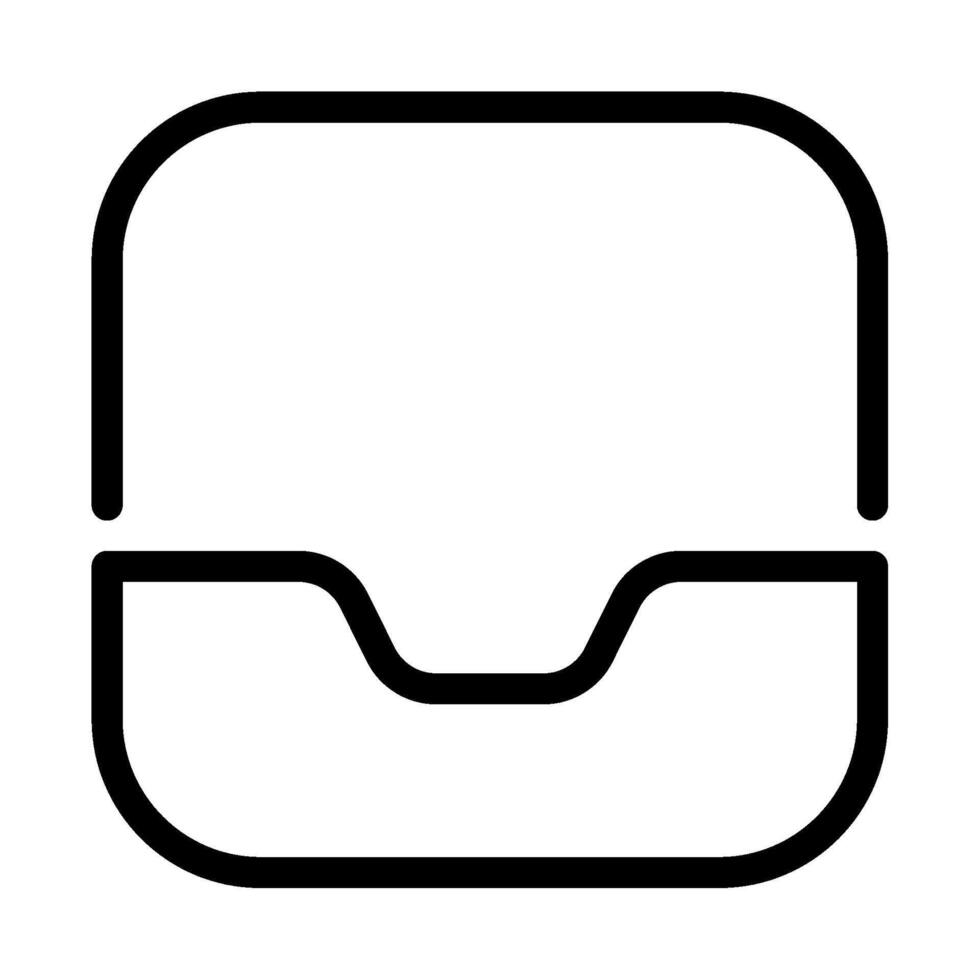 Inbox icon outline style vector