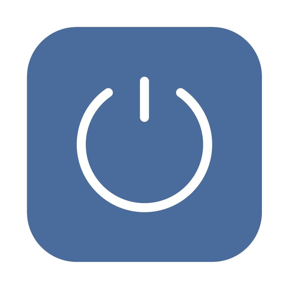 Power icon flat style vector