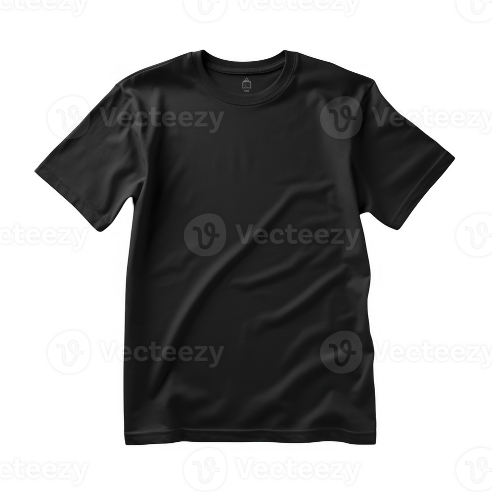 Black T-Shirt Mockup for Design and Branding. png