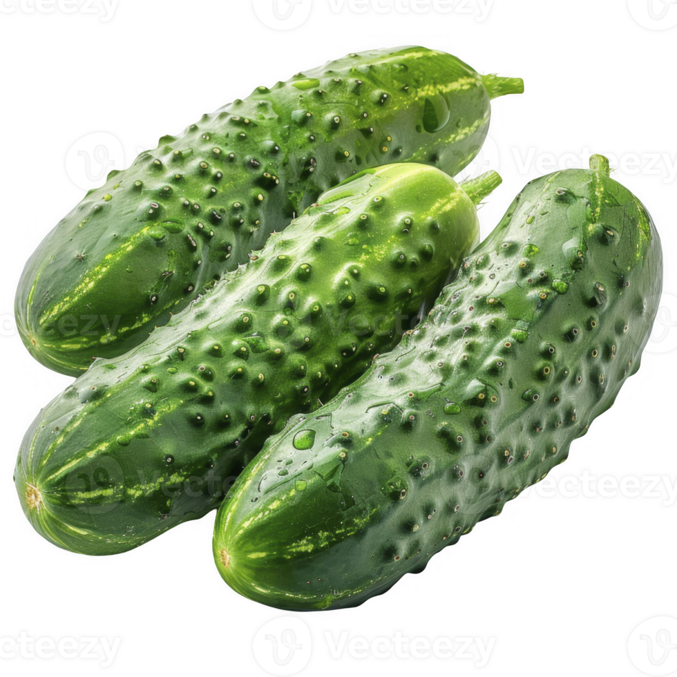 Fresh cucumber on transparent background png