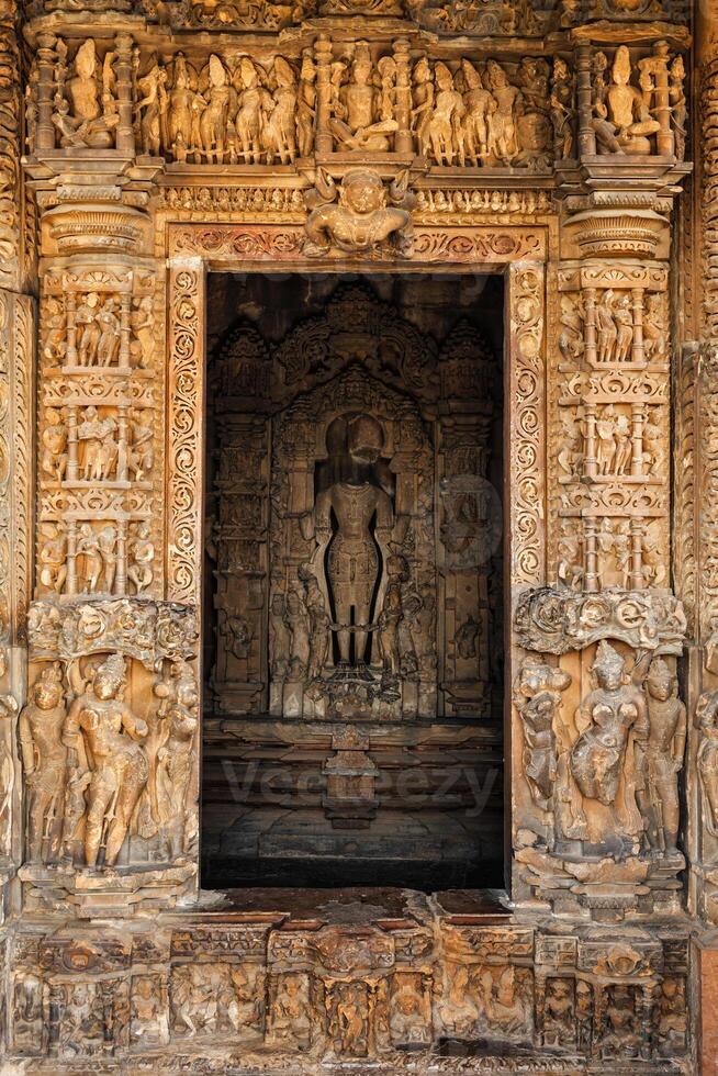 Inner view of Javari temple, Khajuraho, India photo