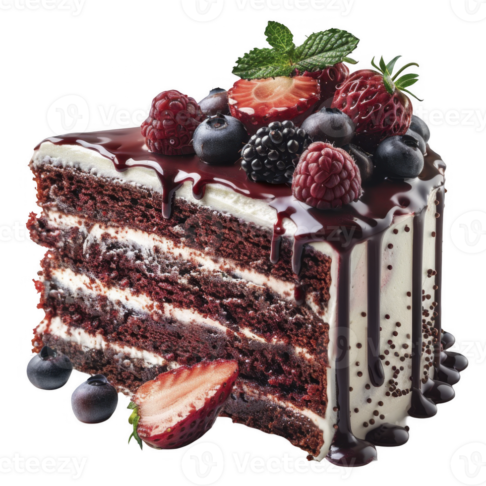 Cake piece on transparent background png